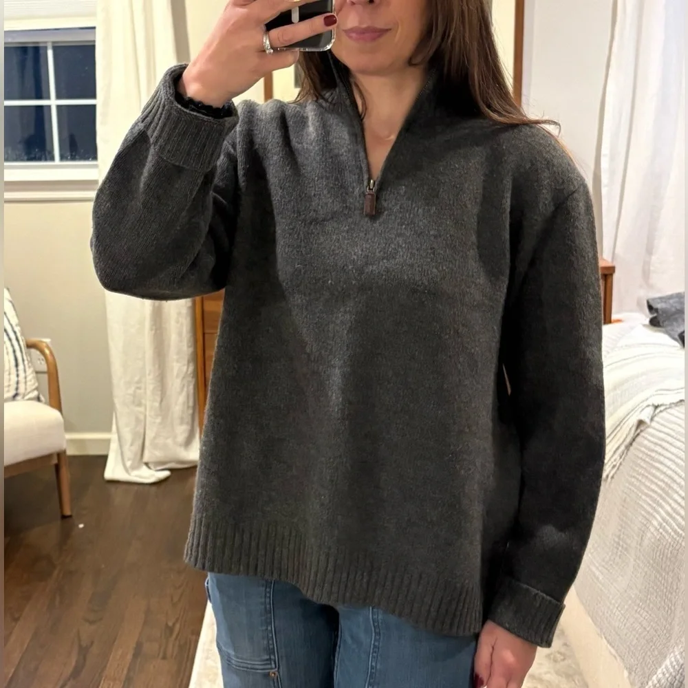 Polo Ralph Lauren 100% Lambswool quarter Zip Sweater